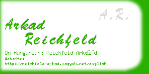 arkad reichfeld business card